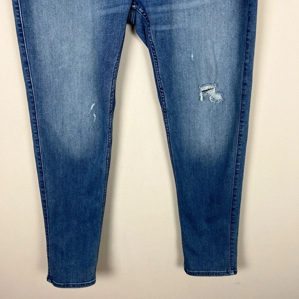 Hollister Athletic Skinny Jeans Mens 34x29 Distressed Stretch Denim Medium Wash‎